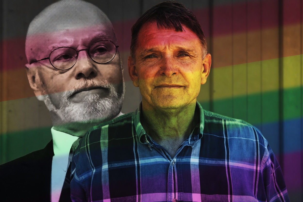 Ed Gallrein with donor portraits